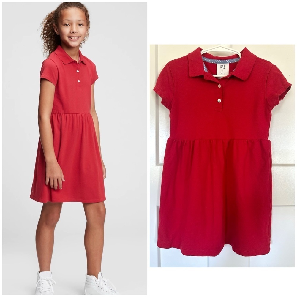 GAP Kids Organic Cotton Polo Dress – XS (4-5Y)